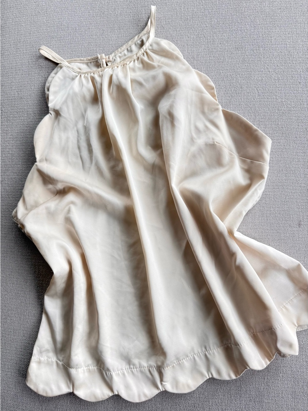 Monteau Scalloped Satin blouse